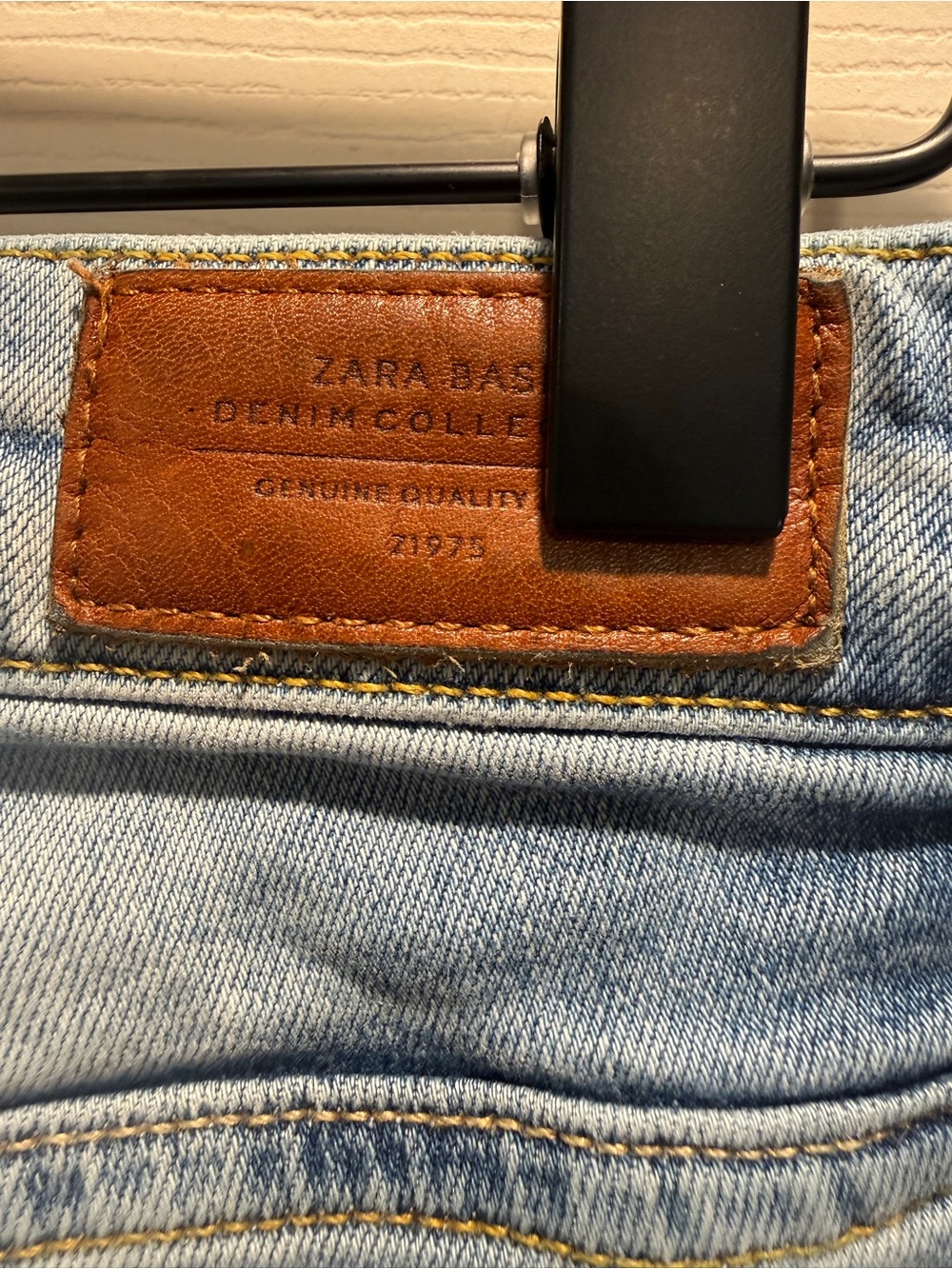 Zara Basic Floral Print Distressed Skinny Jeans Size 4 EU 36 Light Wash Denim - Picture 10 of 11